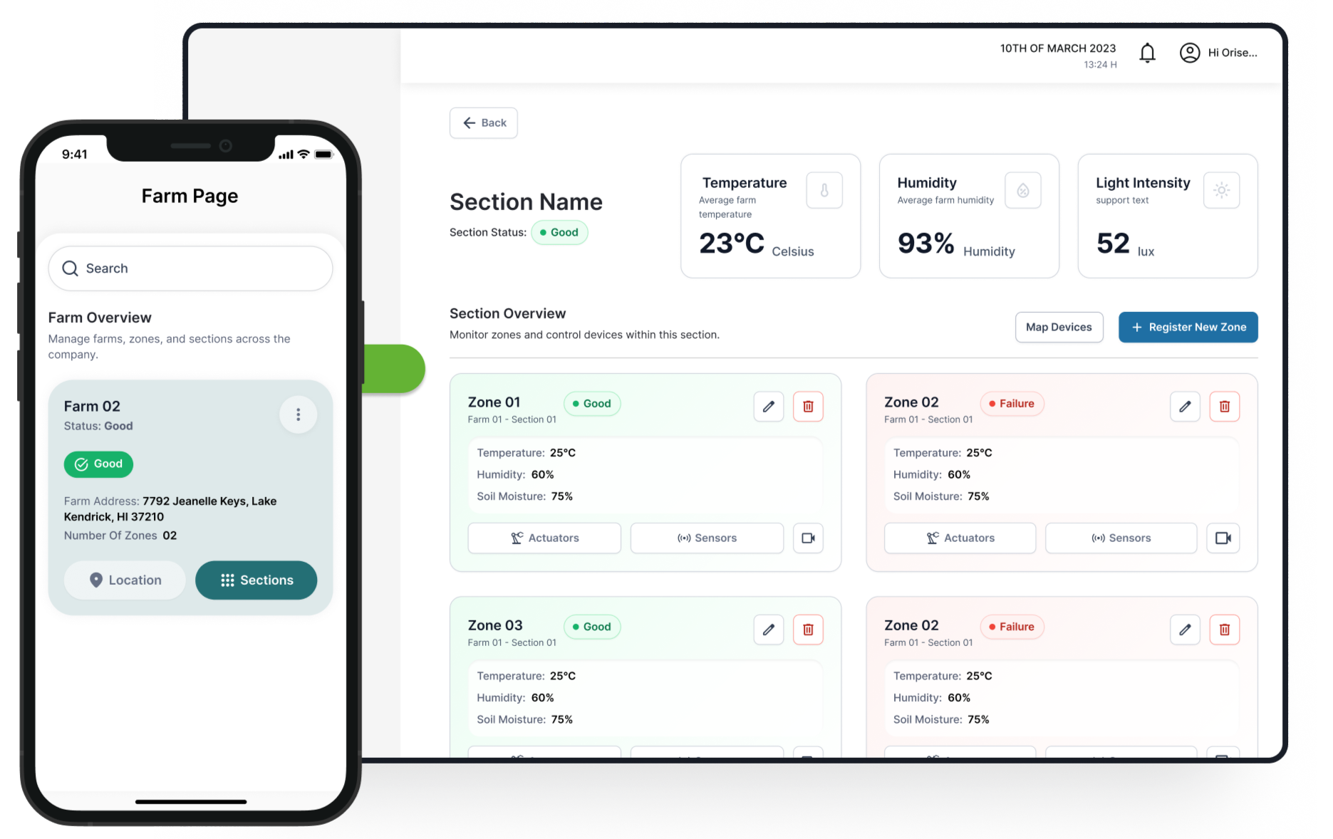 SmartRoot Mobile App Interface