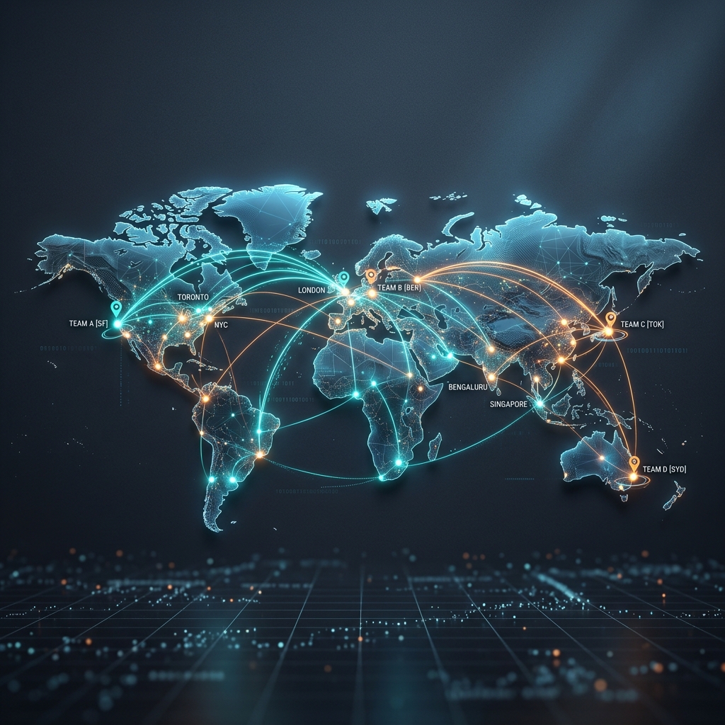Global remote collaboration map